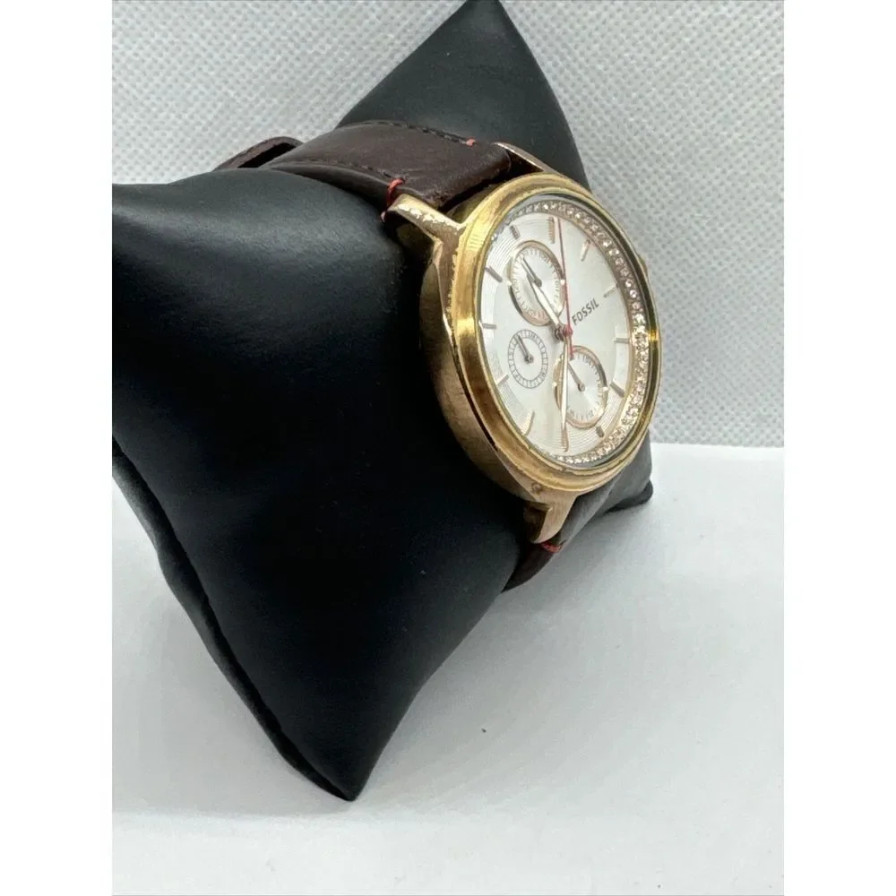 Fossil Chelsey ES3594 Women's Brown Leather Analogue Dial Quartz Watch JNA364